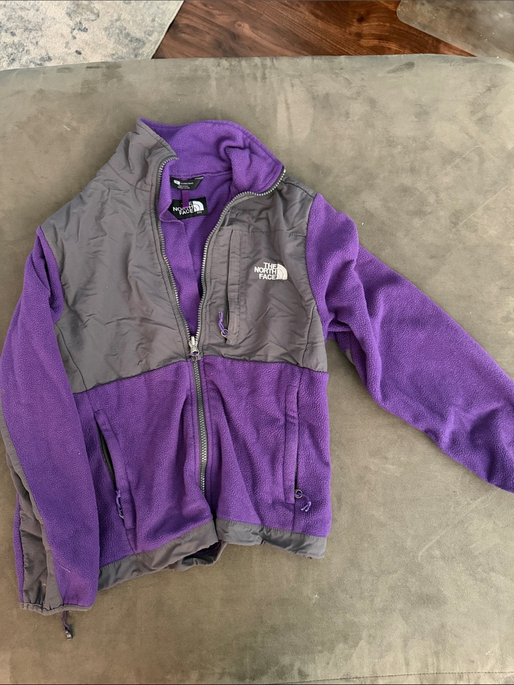 The North Face Purple and Gray Kids' Fleece Jacket